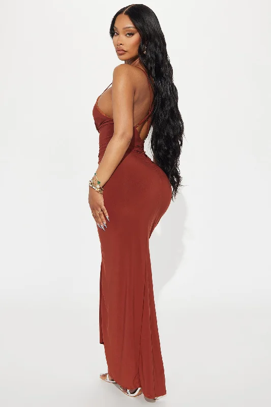 Look My Way Maxi Dress - Rust