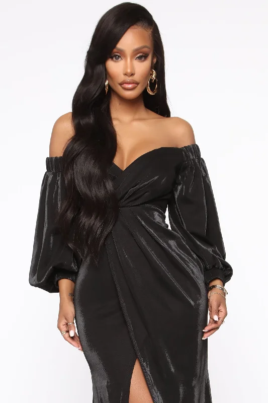 Not Ready For You Maxi Dress - Black