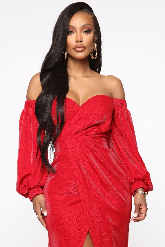 Not Ready For You Maxi Dress - Red