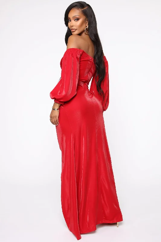 Not Ready For You Maxi Dress - Red