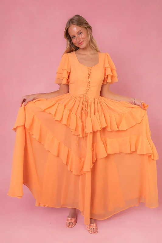 Solana Dress in Apricot