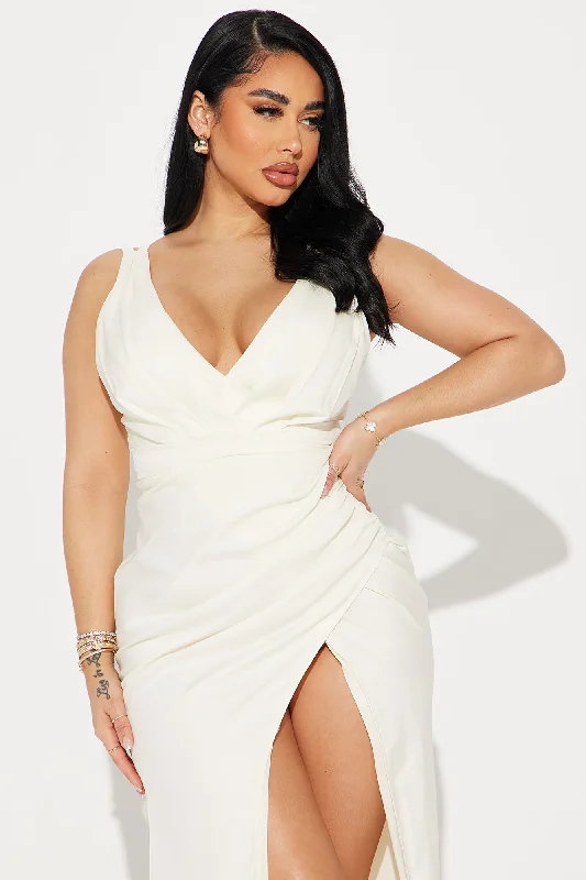 Taylor Satin Gown - Ivory