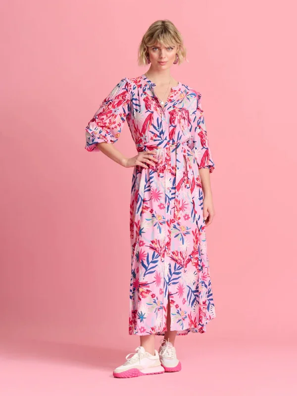 BOTANICAL PINK DRESS