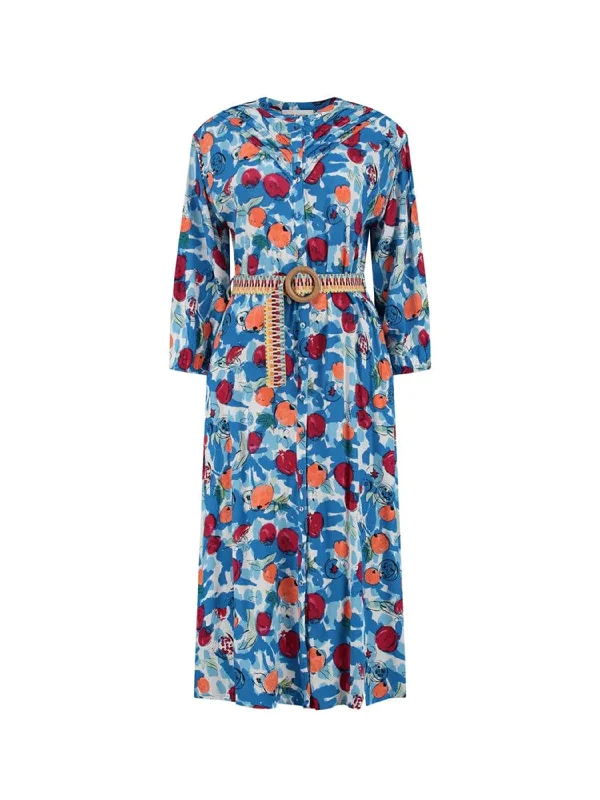 Stella Dress - Pomegranate Blue